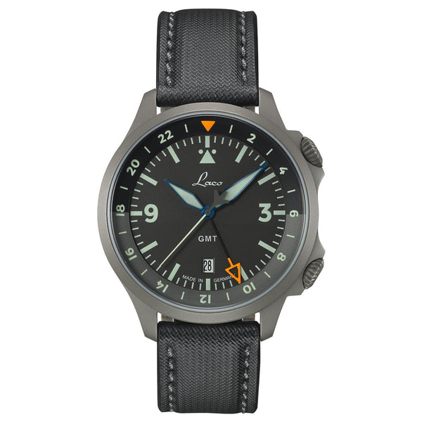 Laco Pilot Frankfurt GMT Schwarz 862120.2