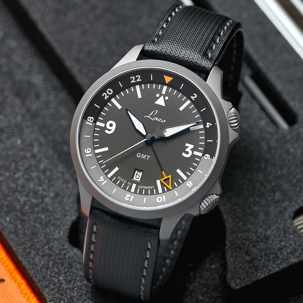 Laco Pilot Frankfurt GMT Schwarz 862120.2