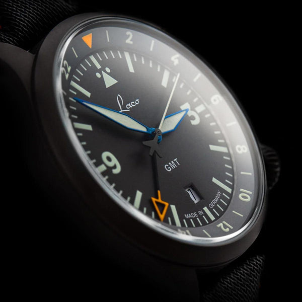 Laco Pilot Frankfurt GMT Schwarz 862120.2