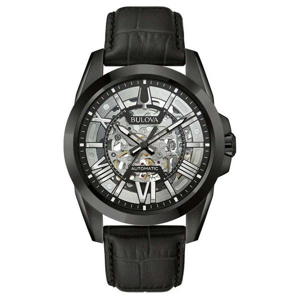 Bulova Classic Skeleton Automatic 43mm Watch 98A304