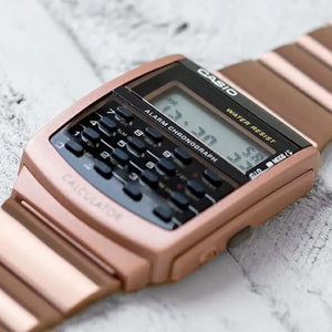 Casio Vintage Calculator Digital Rose Gold Watch CA-506C-5