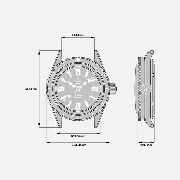 Yema Superman Skin Diver Size