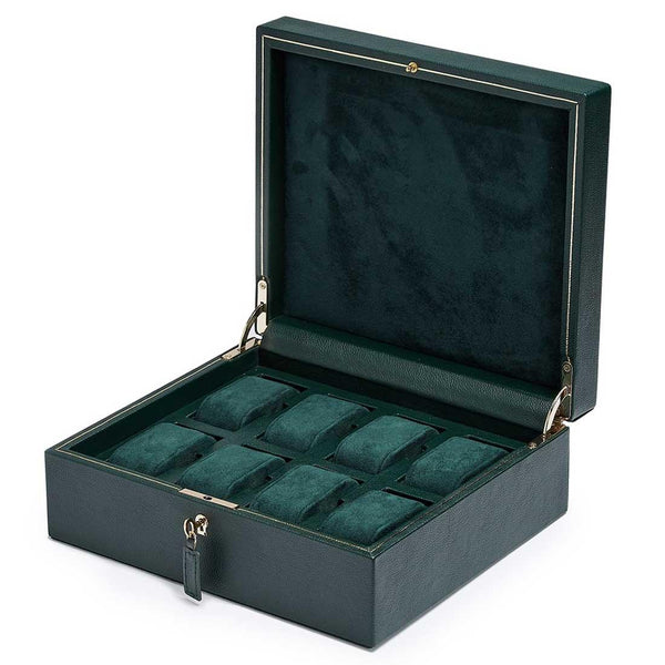 Wolf British Racing Green 8 Piece Watch Box 792641