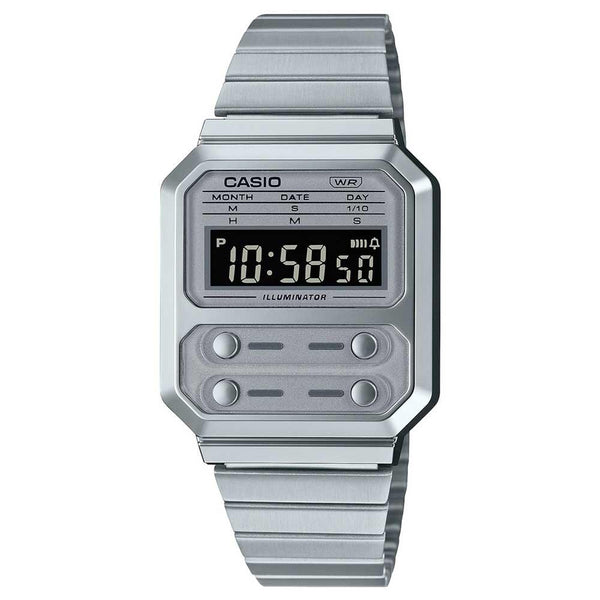 Casio Vintage Silver Watch A100WE-7B