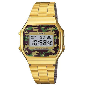 Casio Vintage Gold Camouflage Watch A168WEGC-3EF