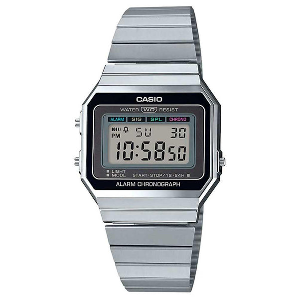 Casio Vintage Super Slim Case Silver Watch A700W-1A