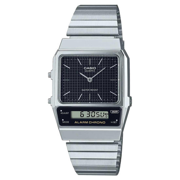 Casio Vintage Series Silver Black Watch AQ-800E-1A