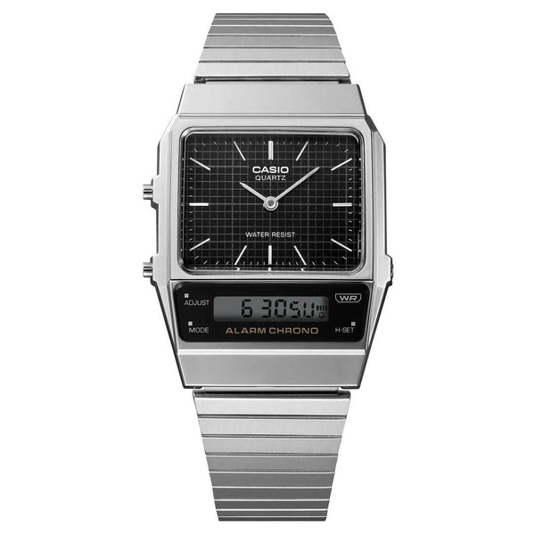 Casio Vintage Series Silver Black Watch AQ-800E-1A