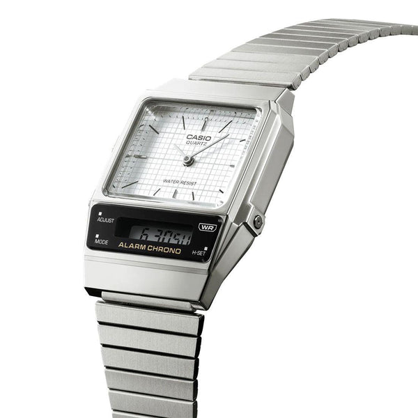 Casio Vintage Series Silver White Watch AQ-800E-7A