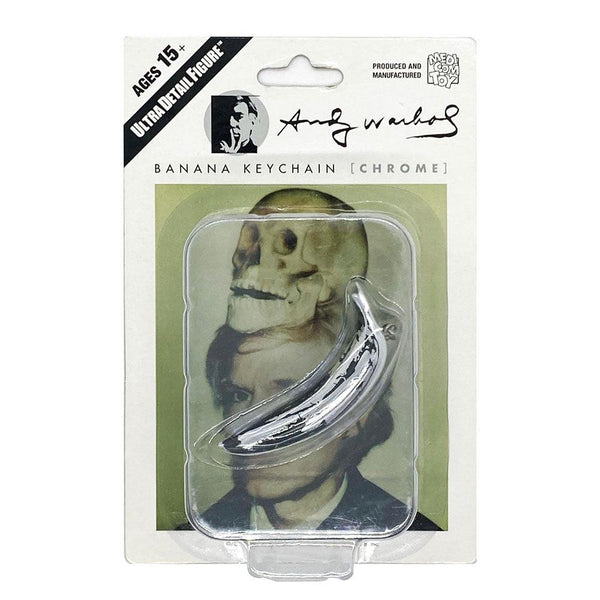 Medicom Toy Andy Warhol Banana Chrome Keychain