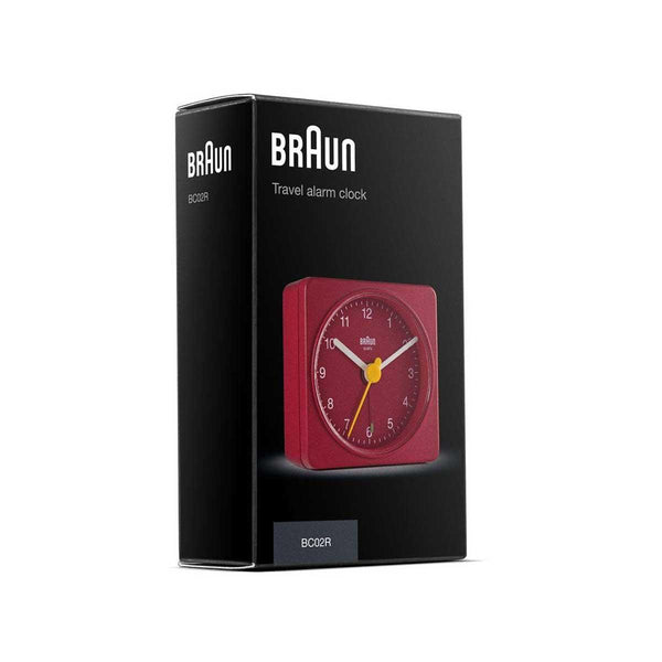 Braun Classic Red Travel Alarm Clock BC02R