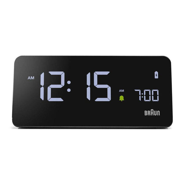 Braun Digital Wireless Charging Clock Black BC21