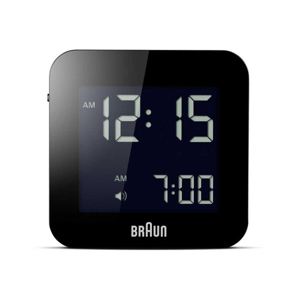 Braun Black Digital Travel Alarm Clock BNC008BK