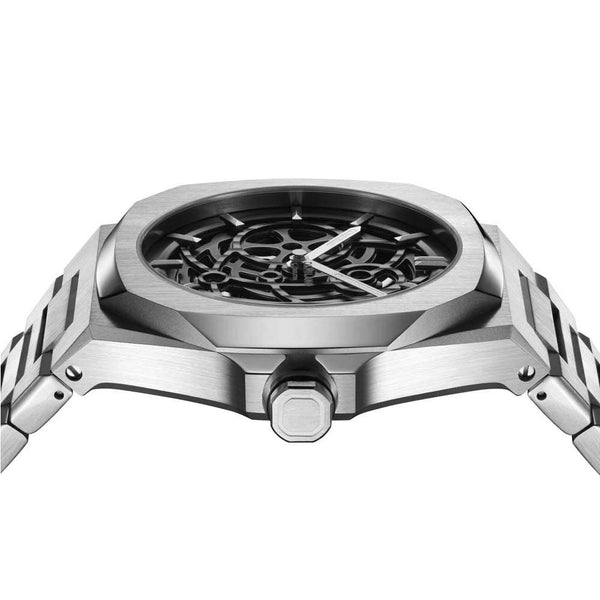 D1 Milano Skeleton 41.5mm Silver Watch D1-SKBJ10