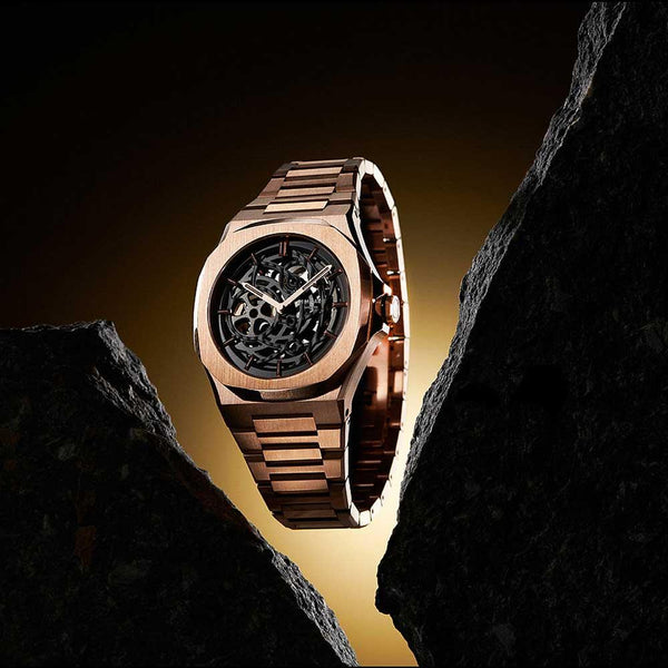 D1 Milano Skeleton Automatic Rose Gold  Watch D1-SKBJ12