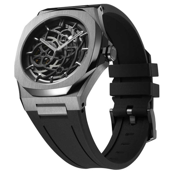 D1 Milano Skeleton Automatic Gunmetal Watch D1-SKRJ11