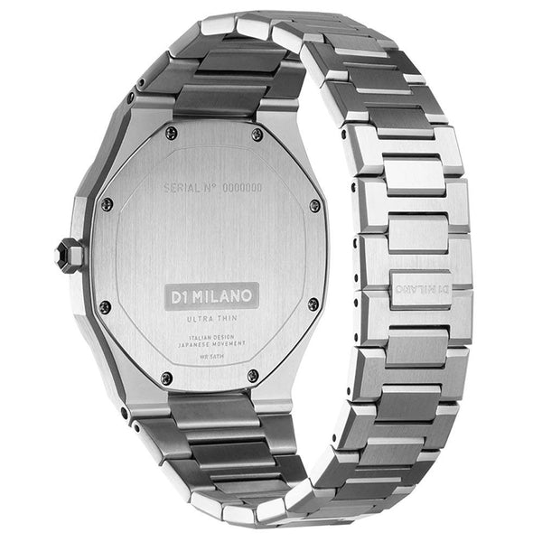 D1 Milano Ultra Thin Silver Green Watch D1-UTBJ06