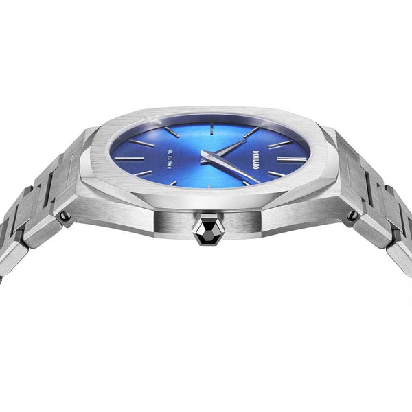 D1 Milano Ultra Thin Silver Blue Watch D1-UTBJ09