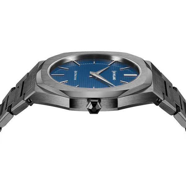 D1 Milano Ultra Thin Gunmetal Blue Watch D1-UTBJ12