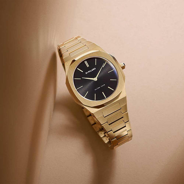 D1 Milano Ultra Thin Gold 34mm Watch D1-UTBL07