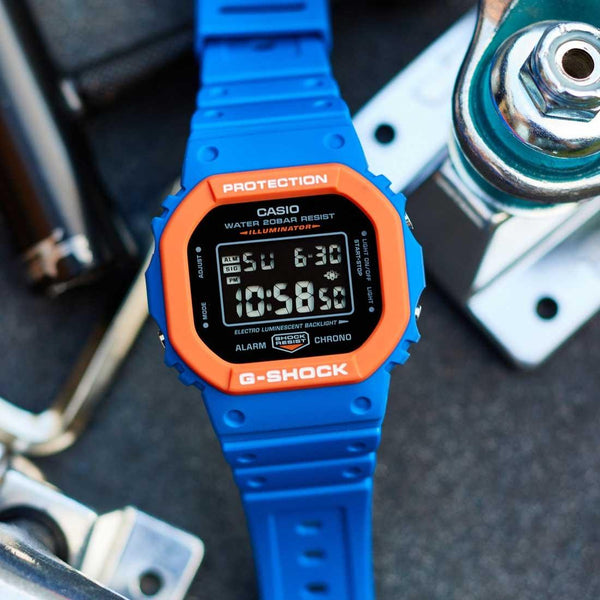 G-Shock Spirit Blue Orange Colors Watch DW-5610SC-2