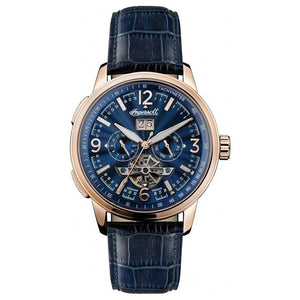 Ingersoll The Regent Automatic Rose Gold Blue Watch I00301