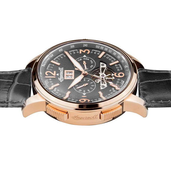Ingersoll The Regent Automatic Rose Gold Black 47mm Watch I00302