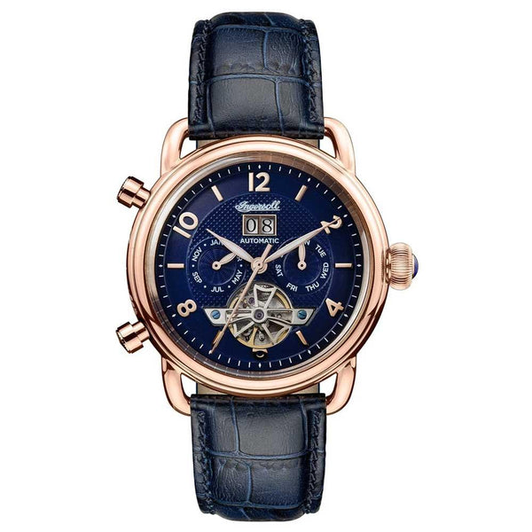 Ingersoll The New England Automatic Rose Gold Blue Watch I00902