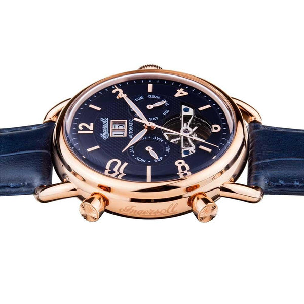 Ingersoll The New England Automatic Rose Gold Blue Watch I00902