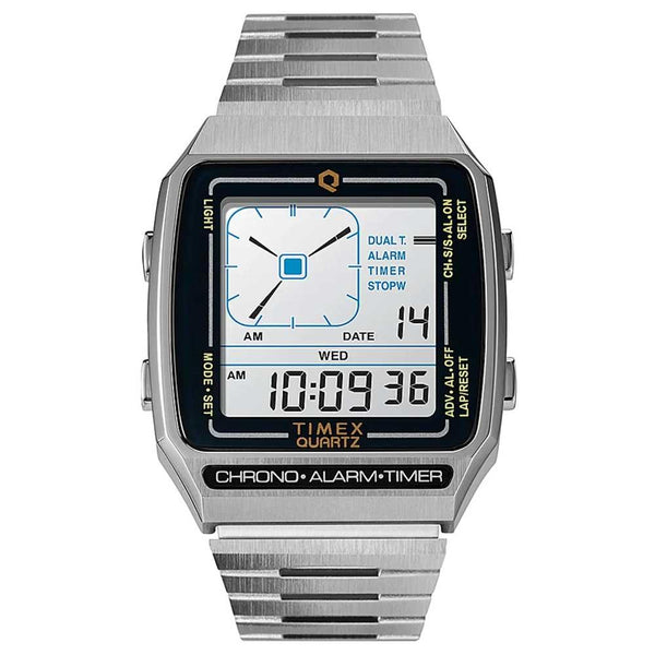 Q Timex Digital LCA Silver Watch TW2U72400