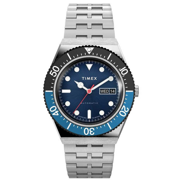 Timex M79 Automatic Black Blue Watch TW2V25100